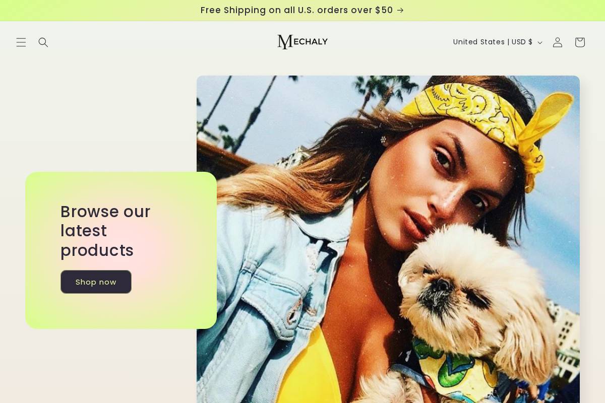 Mechaly homepage screenshot