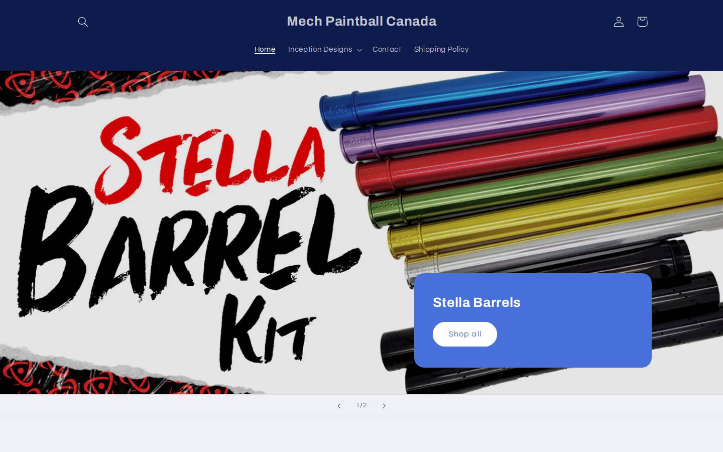 mechpaintballcanada.com homepage screenshot