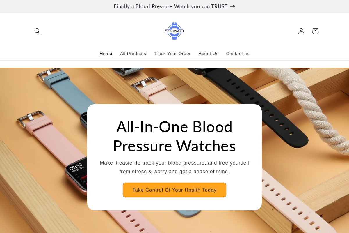 Med Watch homepage screenshot