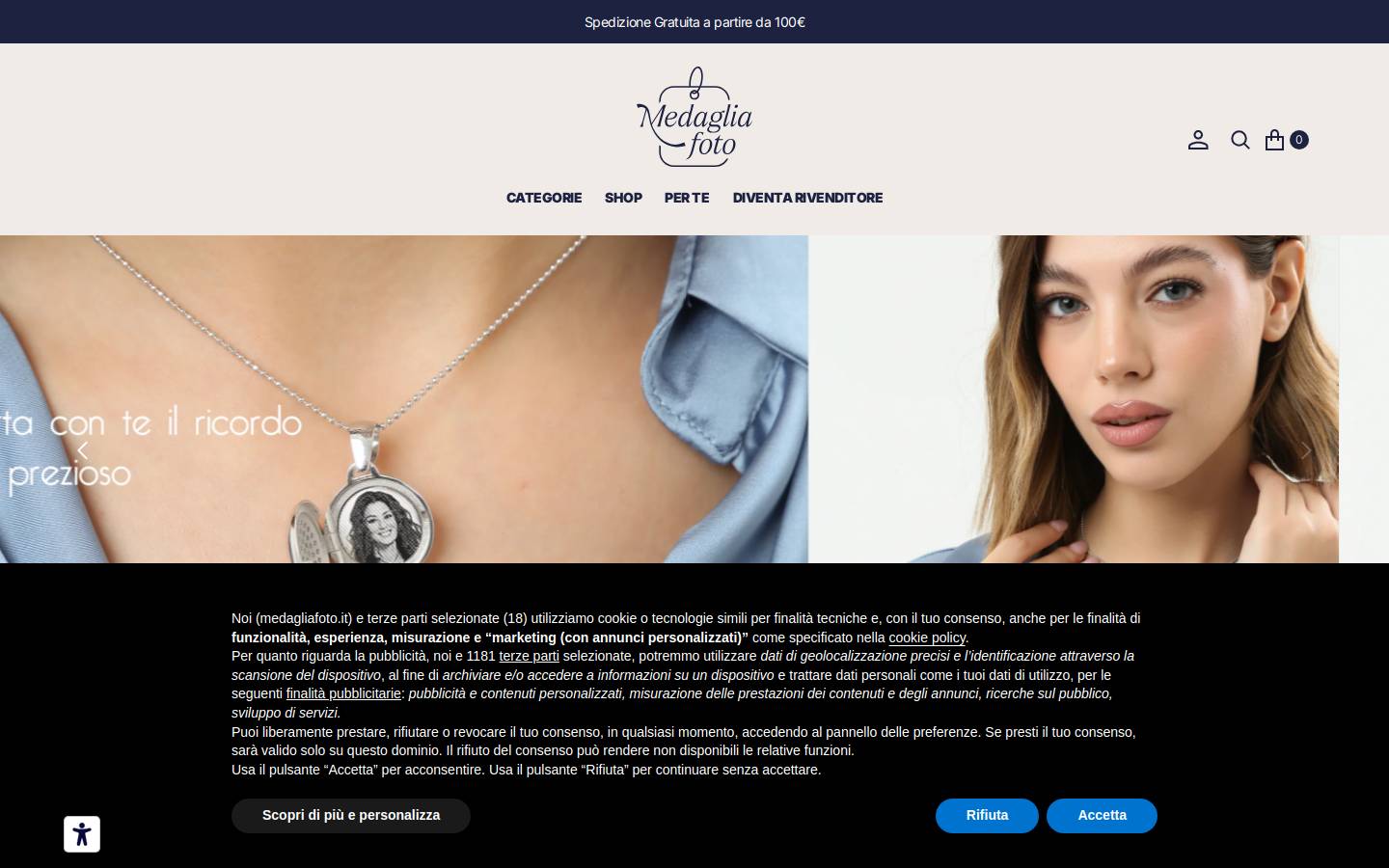 medagliafoto.it homepage screenshot