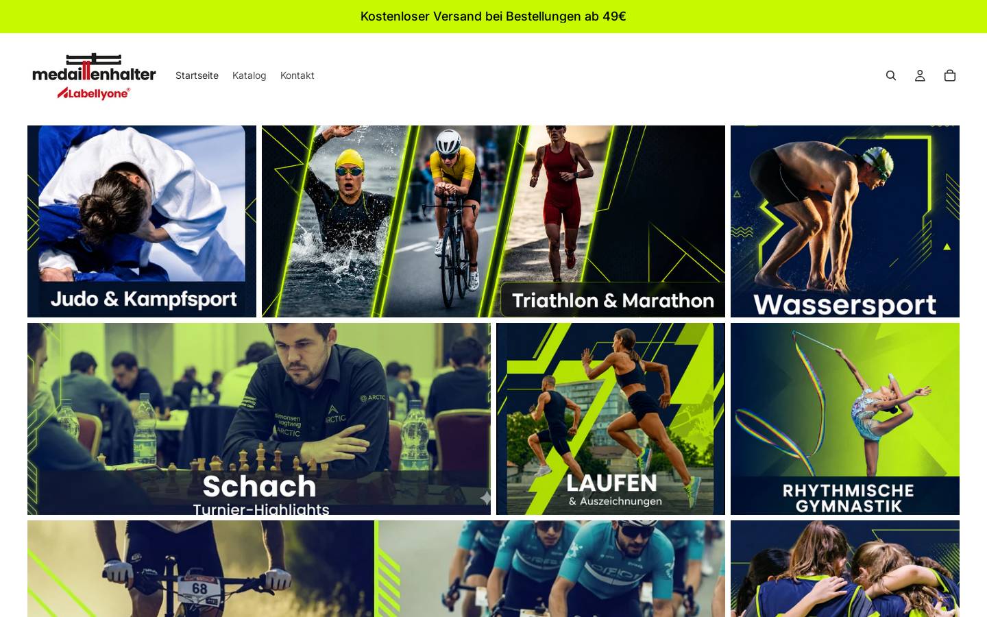 medaillenhalter.com homepage screenshot