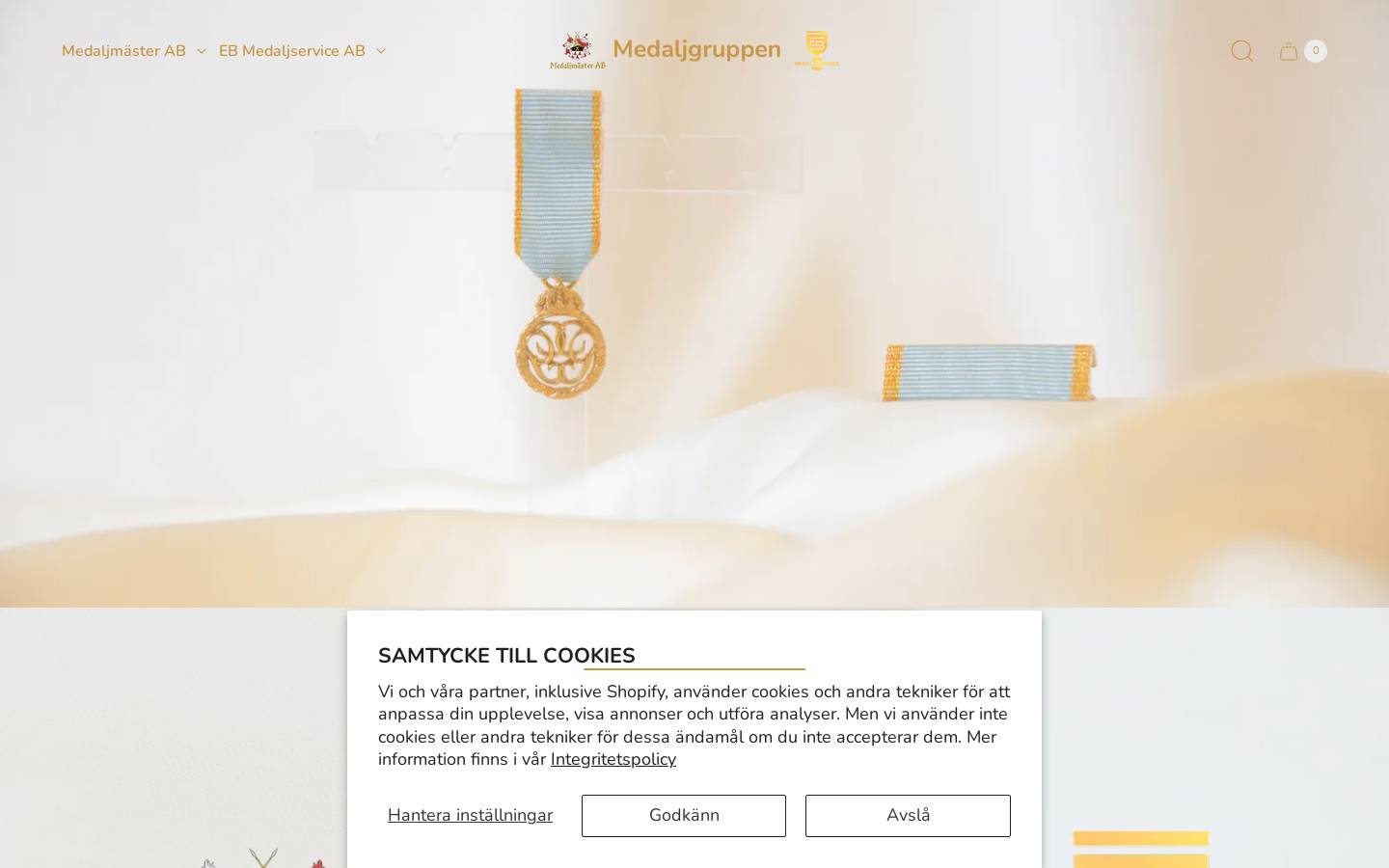 medaljmaster.se homepage screenshot