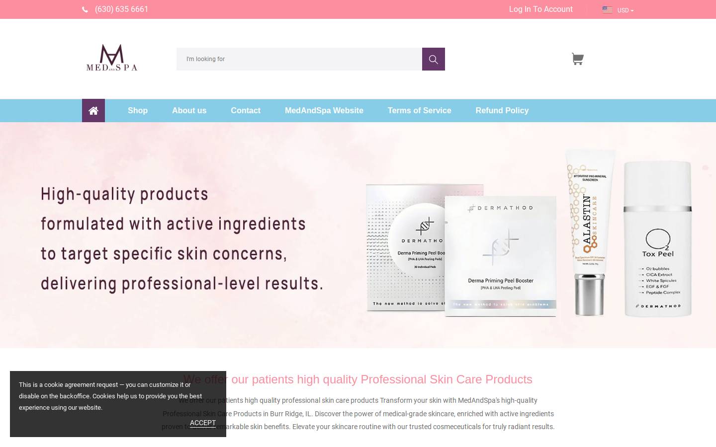 medandspa.store homepage screenshot