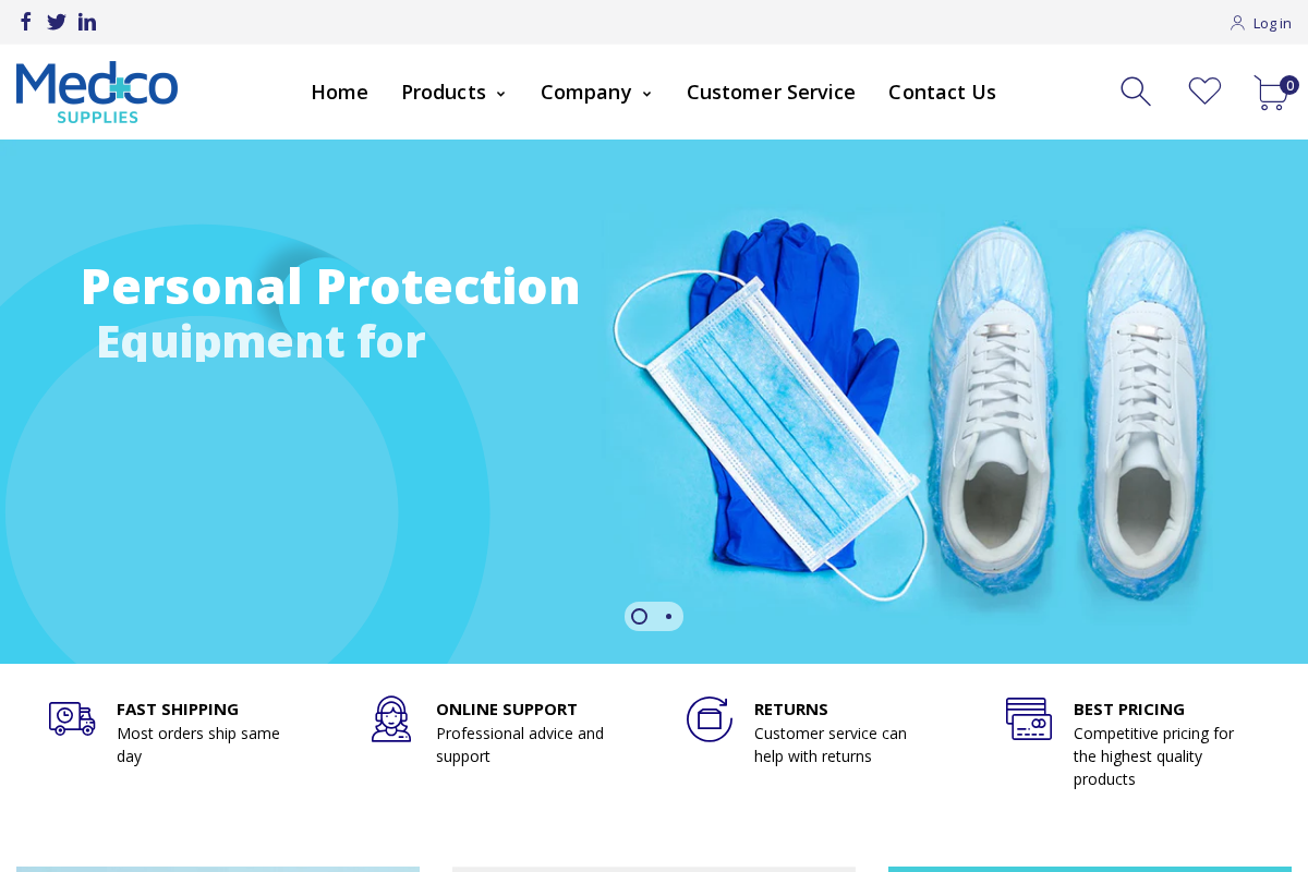 medcosupplies.com homepage screenshot