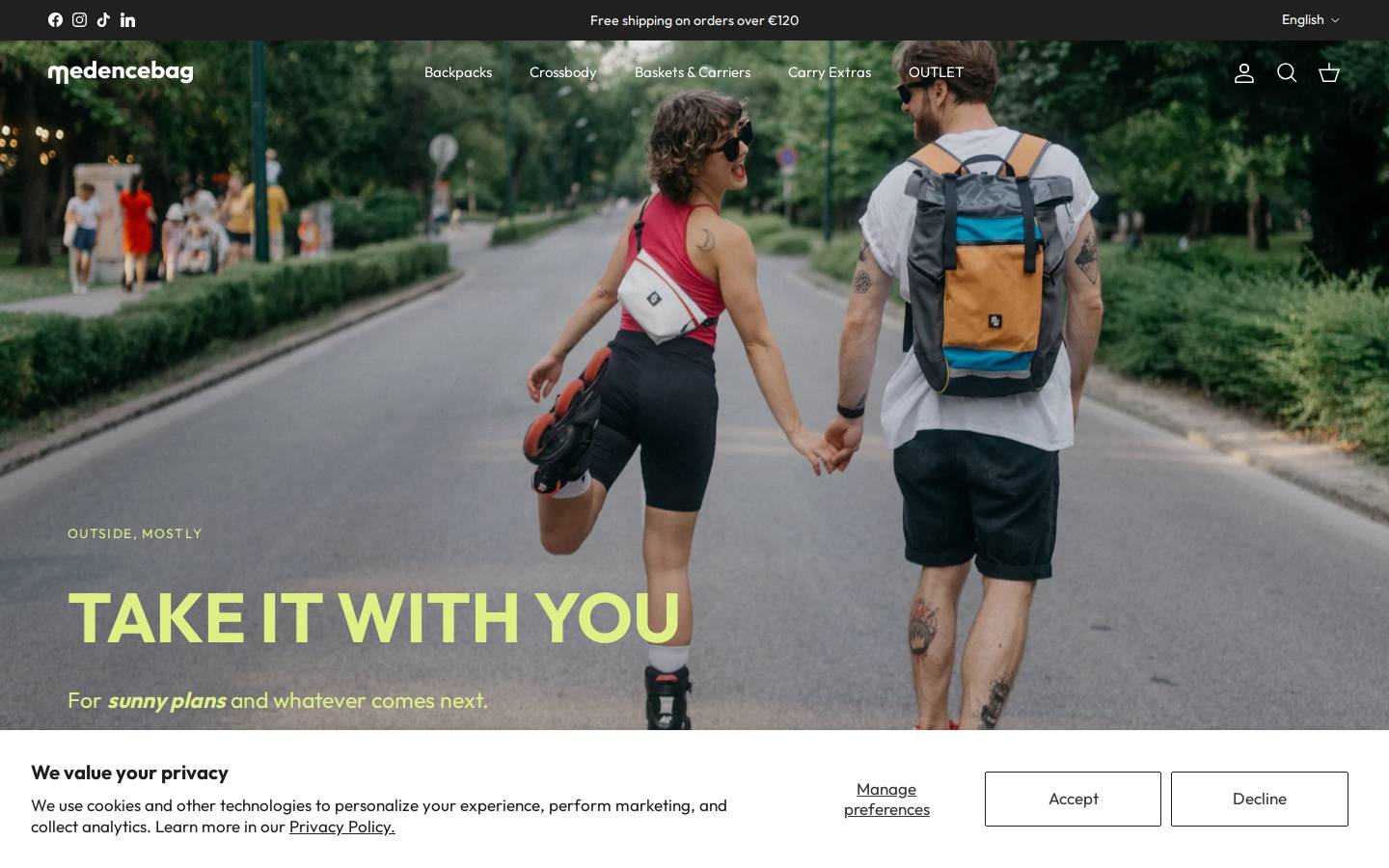 medencebag.com homepage screenshot