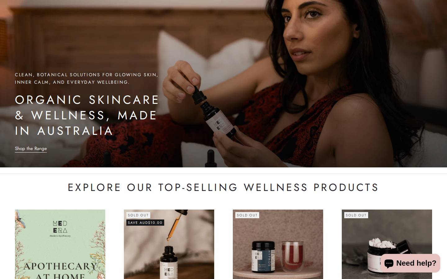 medera.com.au homepage screenshot