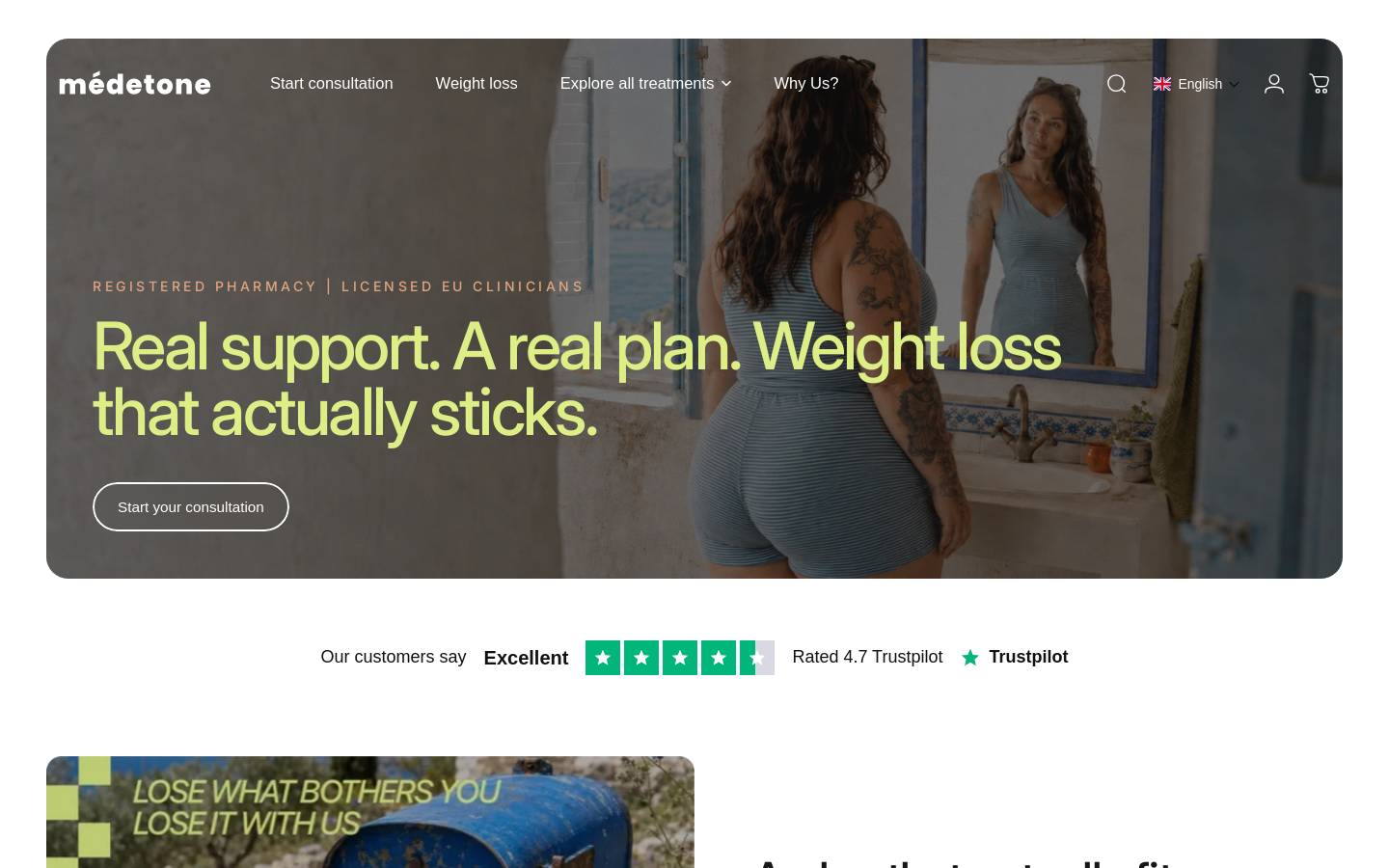 Medetone homepage screenshot