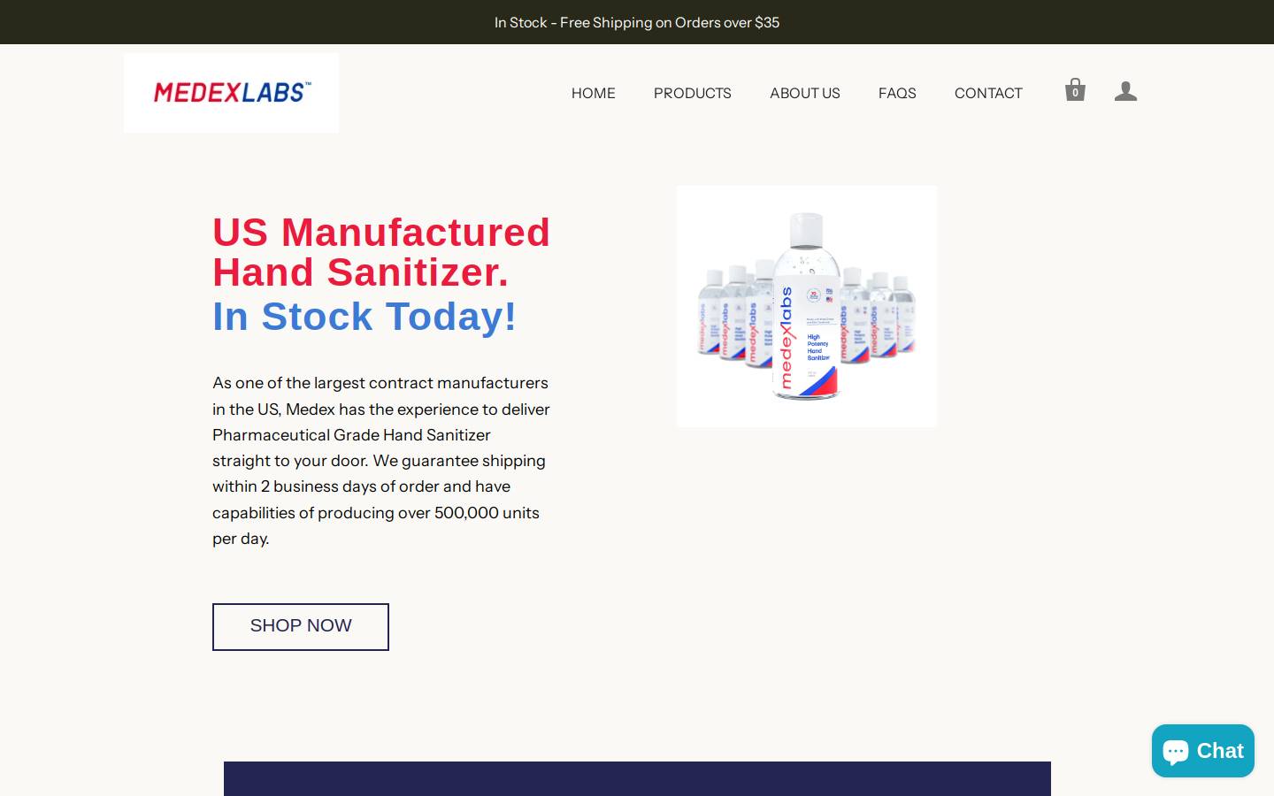 medexlabs.com homepage screenshot