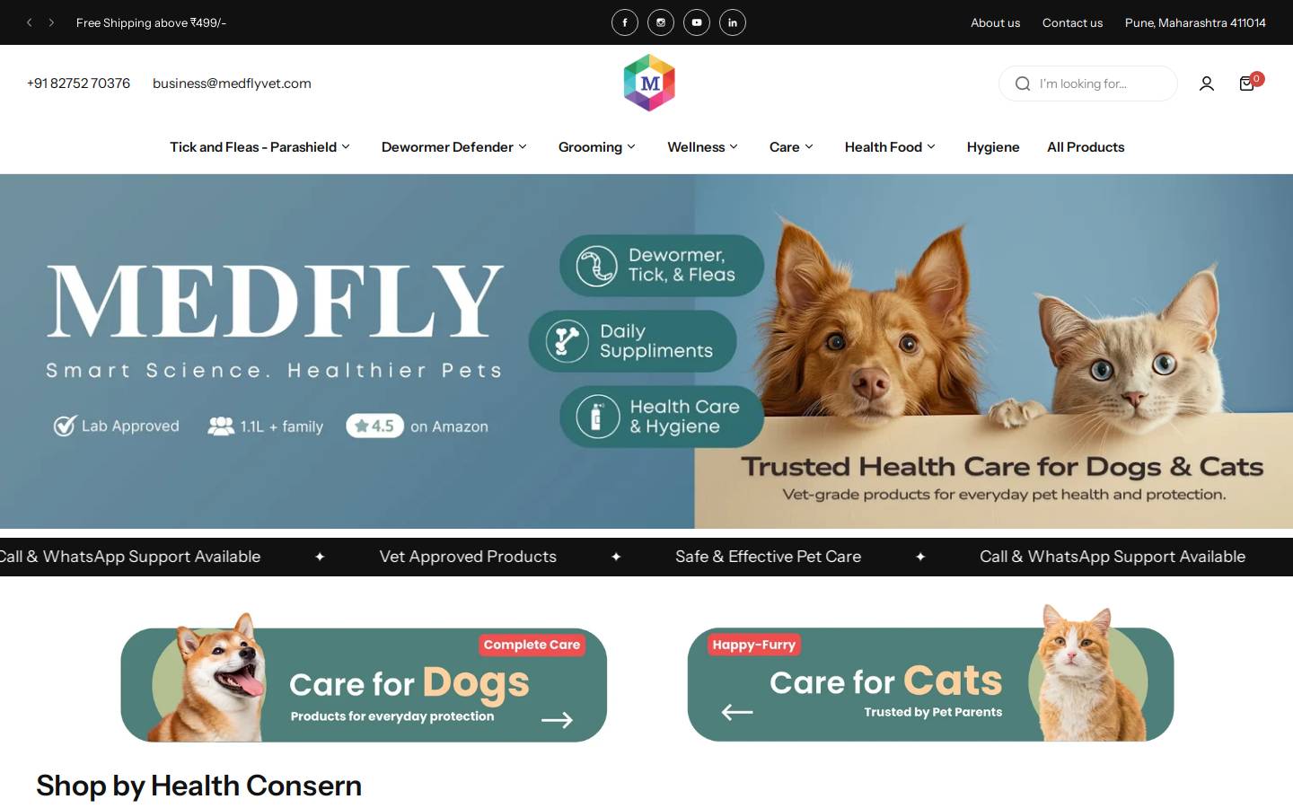 medflyvet.com homepage screenshot