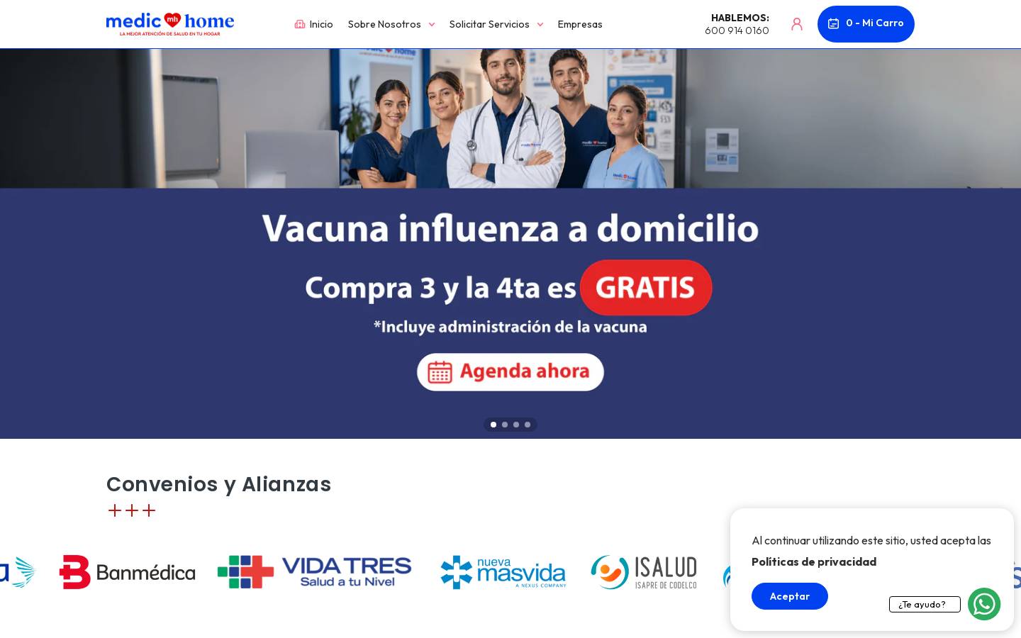 medic-home.cl homepage screenshot
