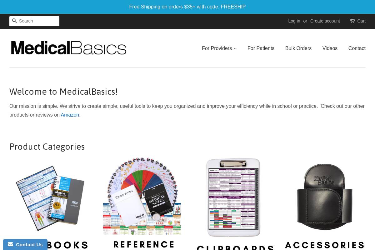 medicalbasics.com homepage screenshot