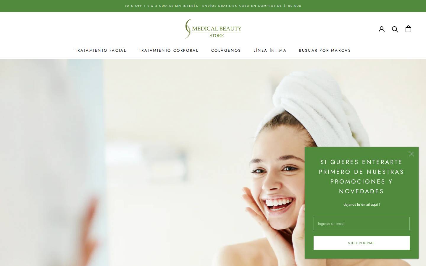 medicalbeautystore.com homepage screenshot