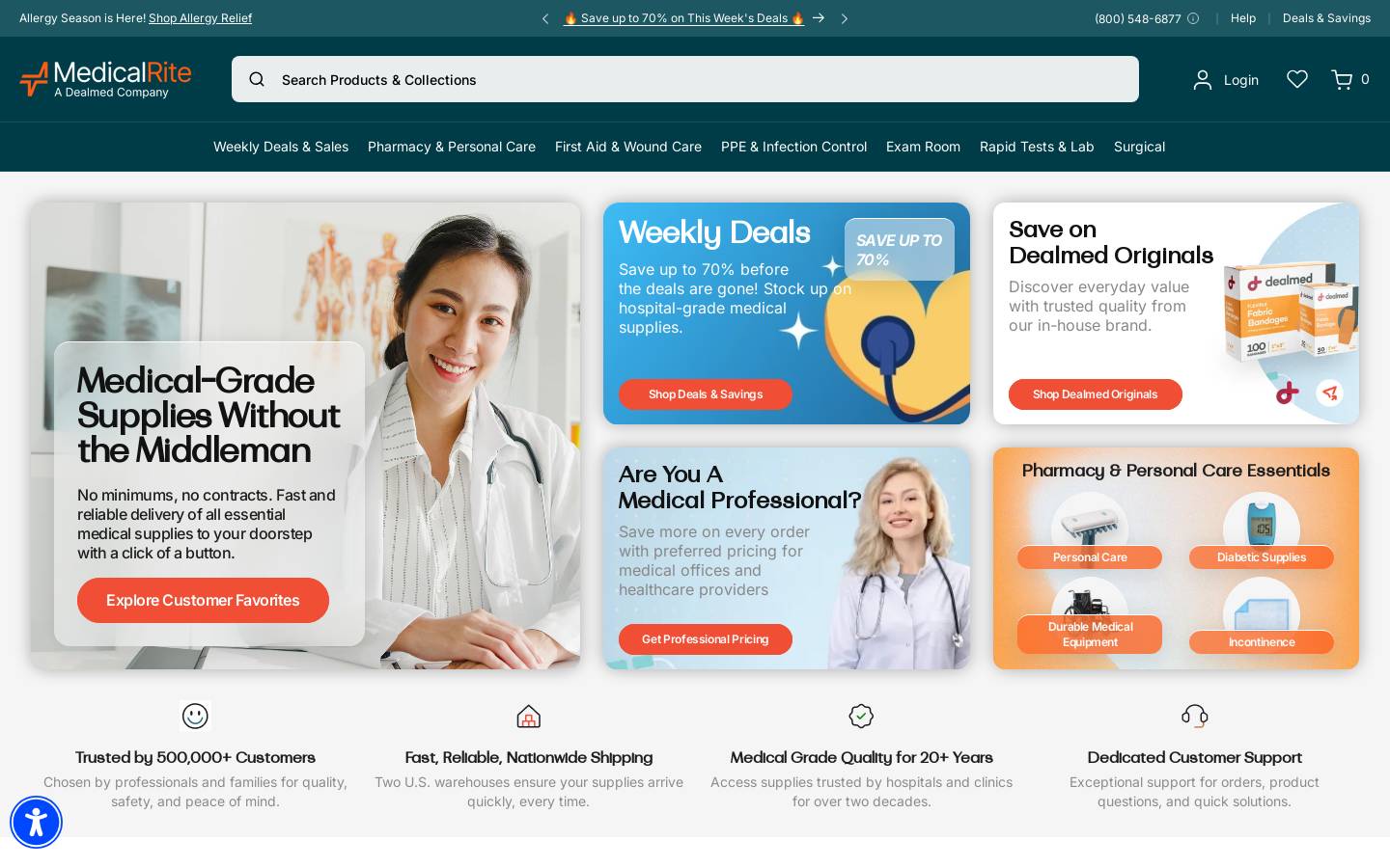 Medicalrite homepage screenshot