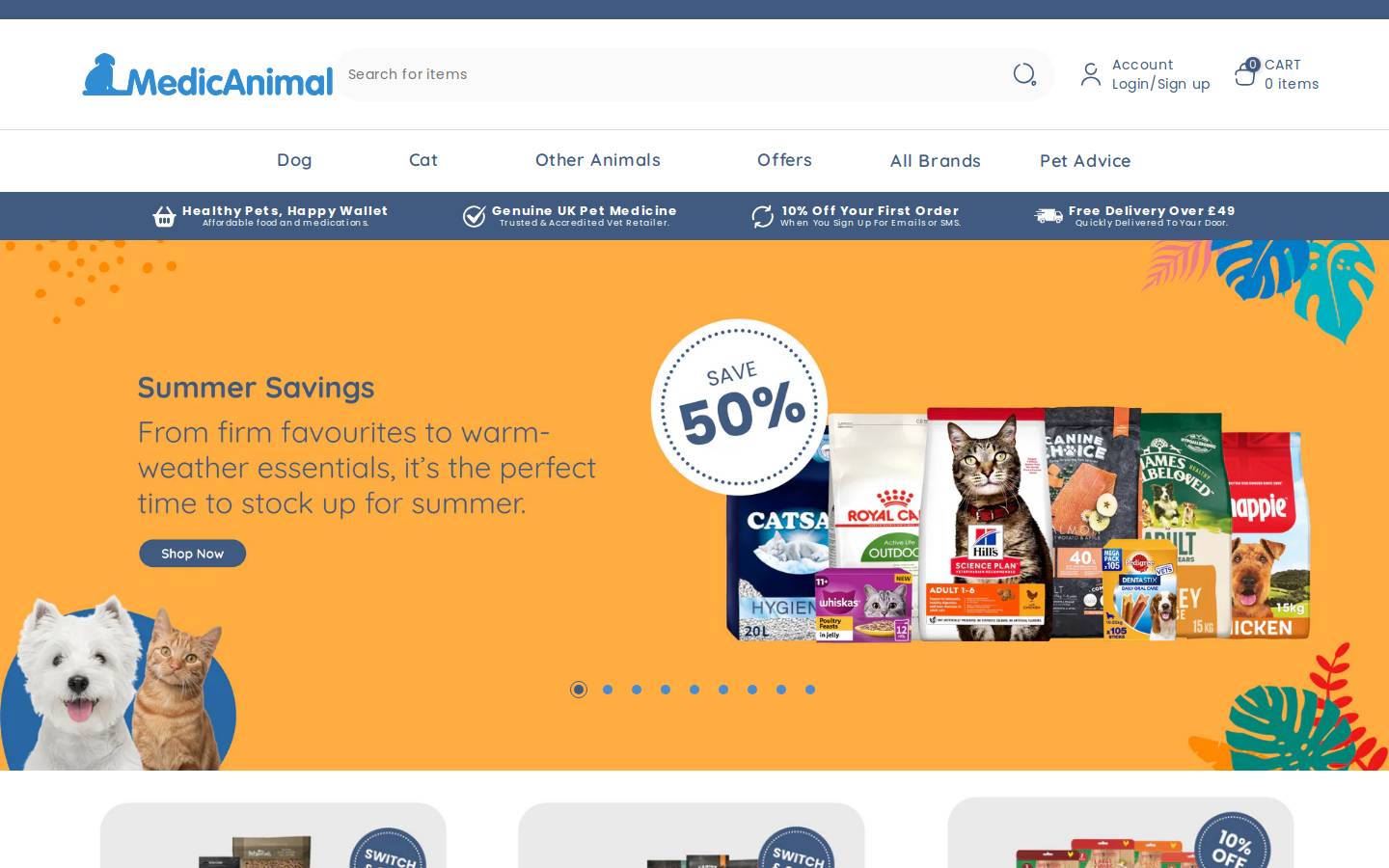 MedicAnimal.com homepage screenshot