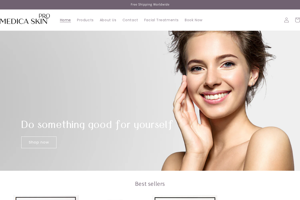MEDICA SKIN PRO homepage screenshot