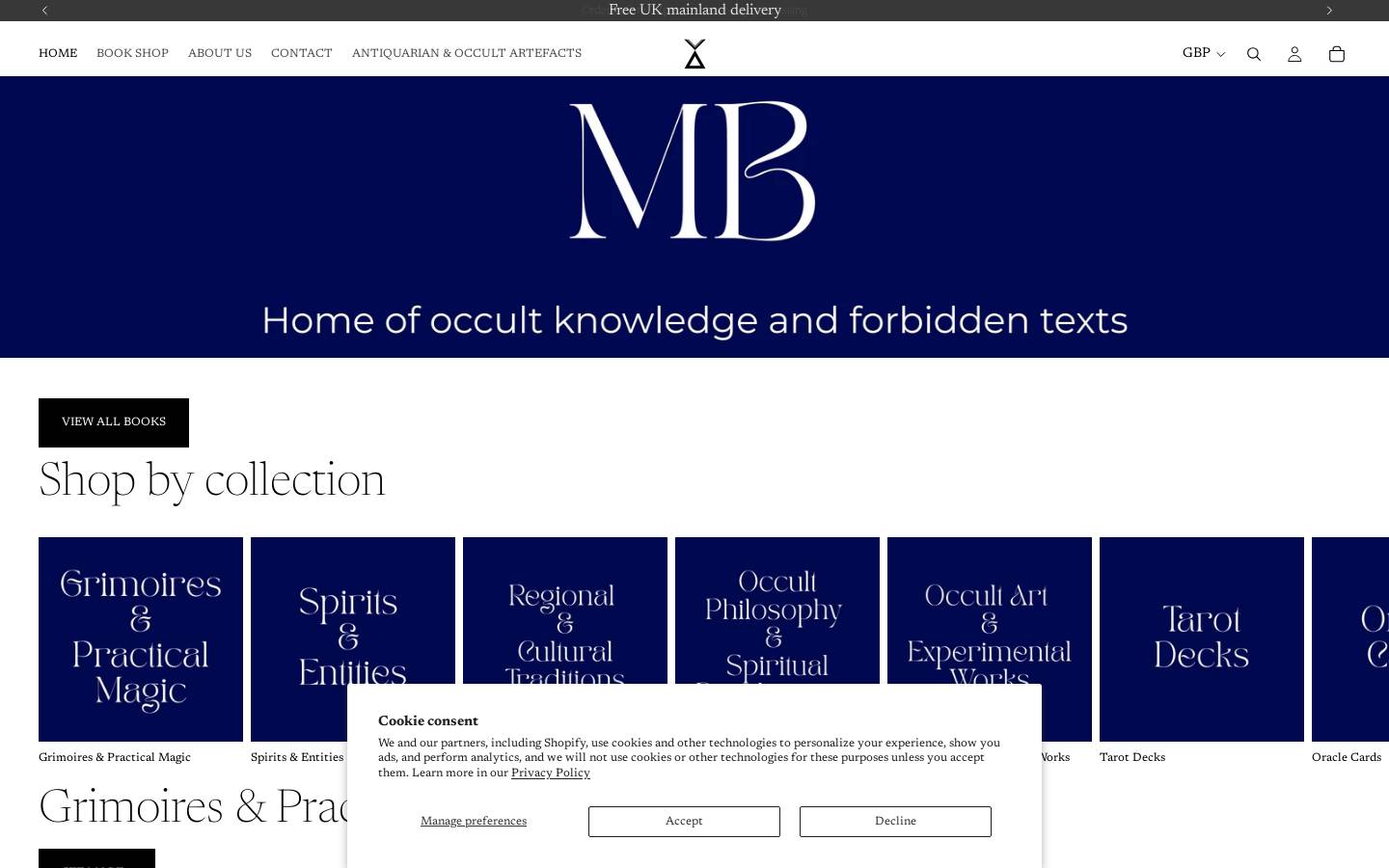 Medicibooks homepage screenshot