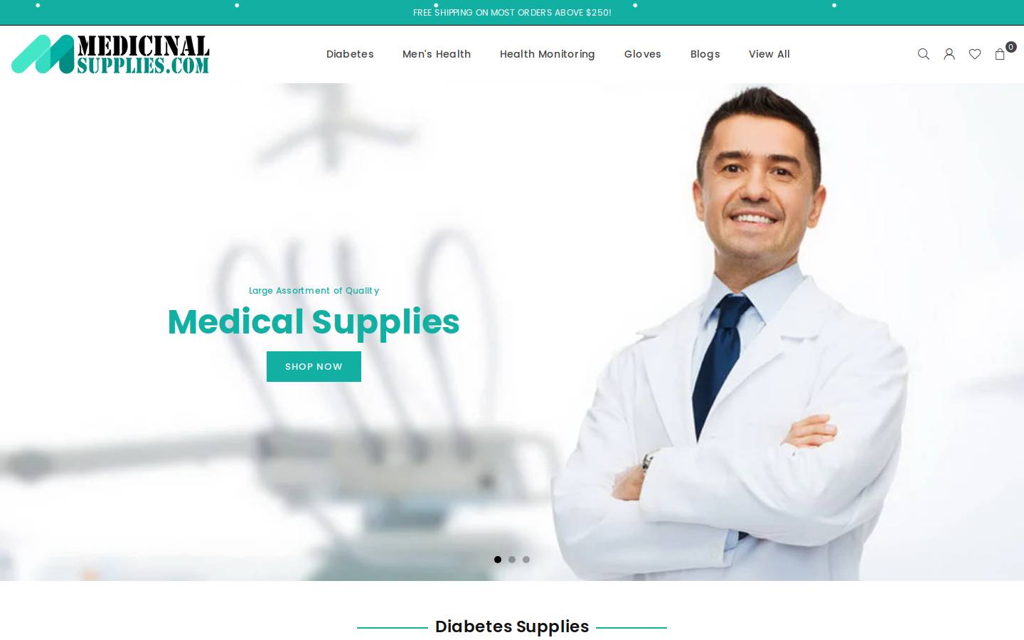 medicinalsupplies.com homepage screenshot