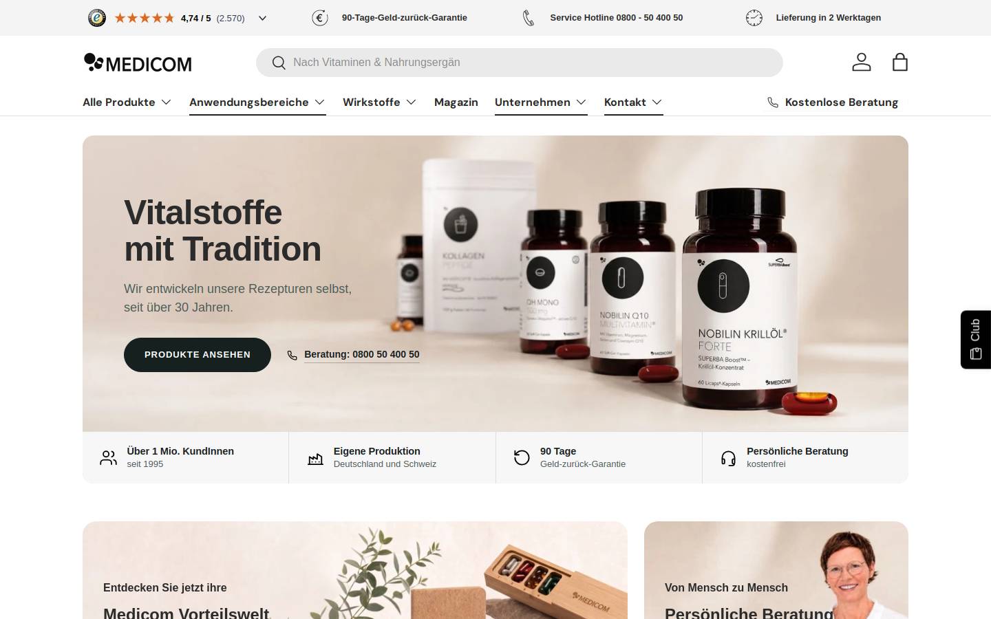 medicom.de homepage screenshot