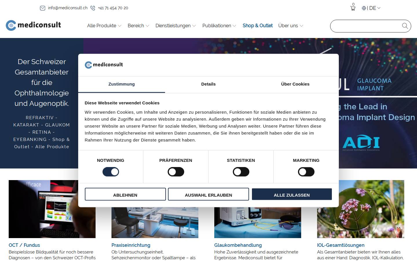 mediconsult.ch homepage screenshot