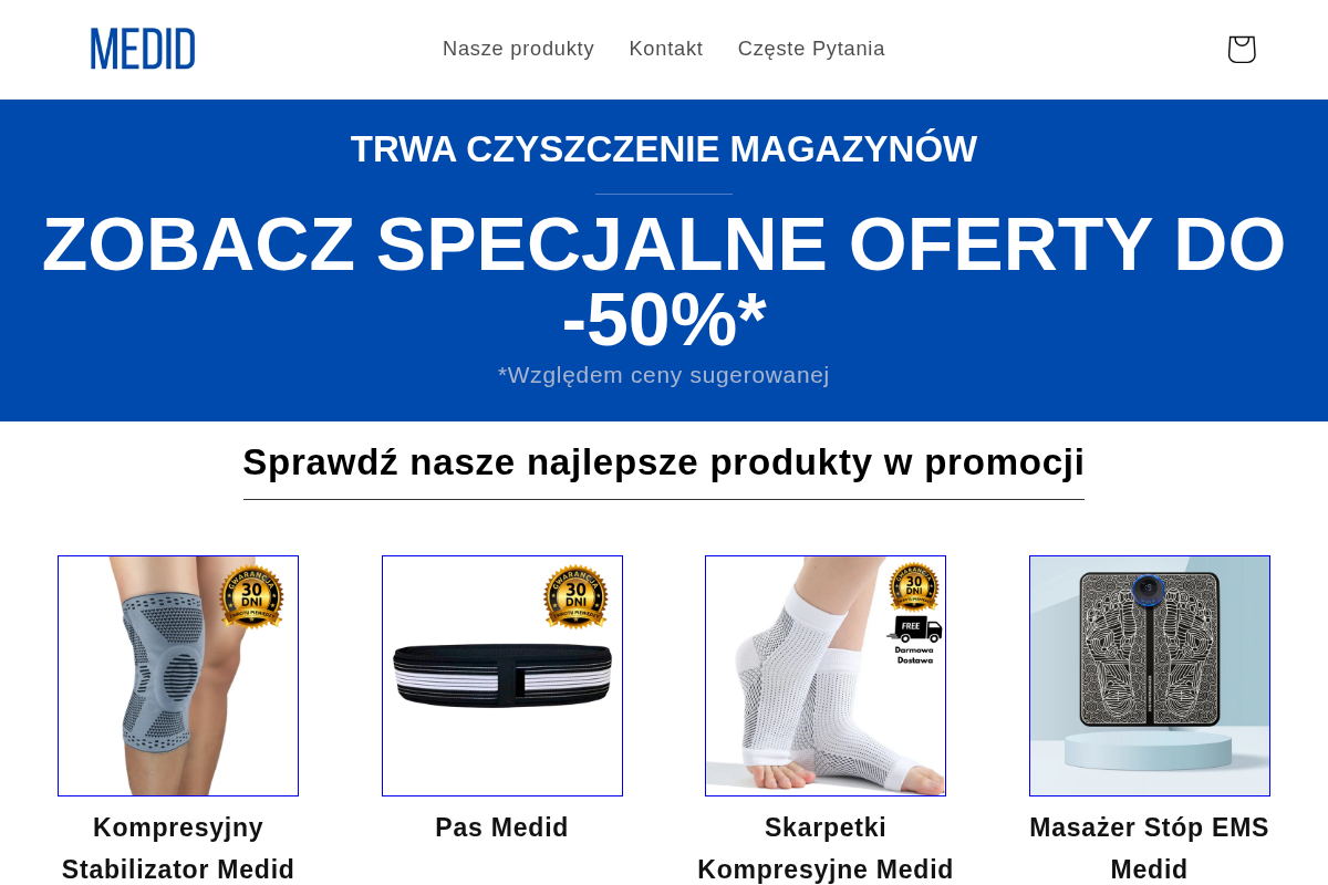 Medid homepage screenshot