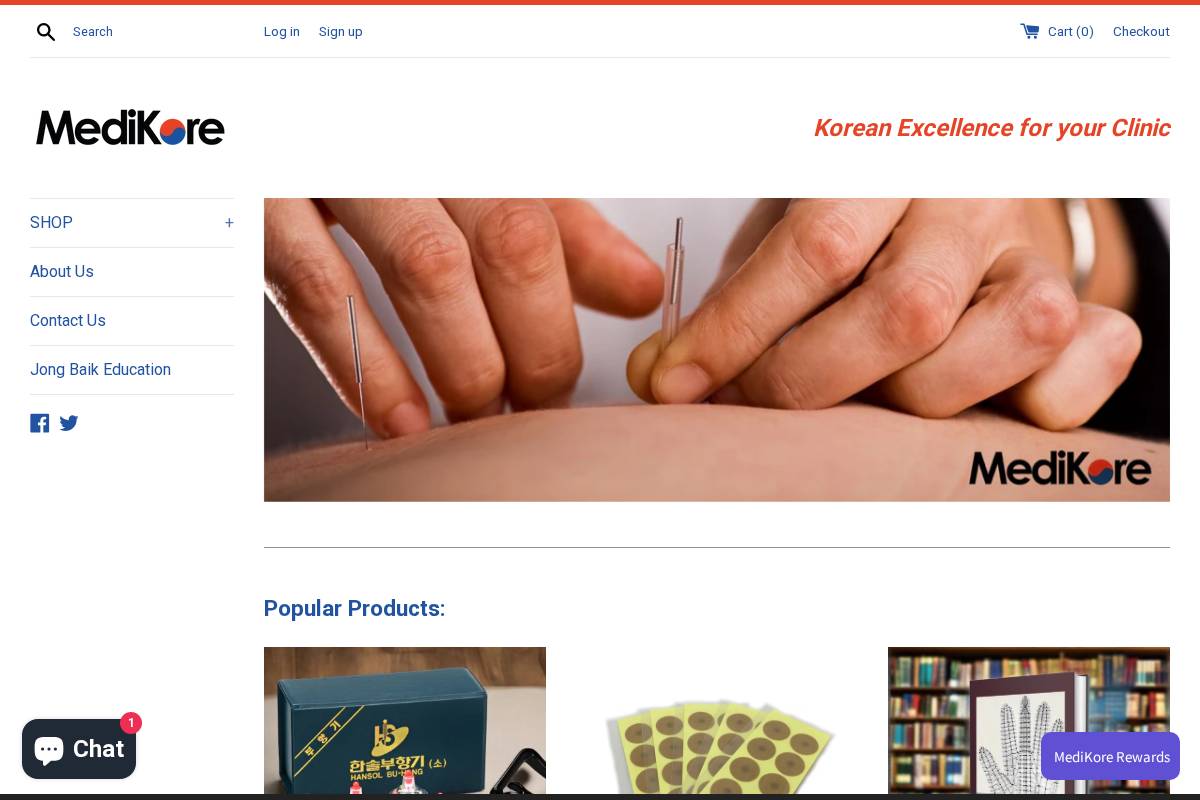 medikore.co.uk homepage screenshot