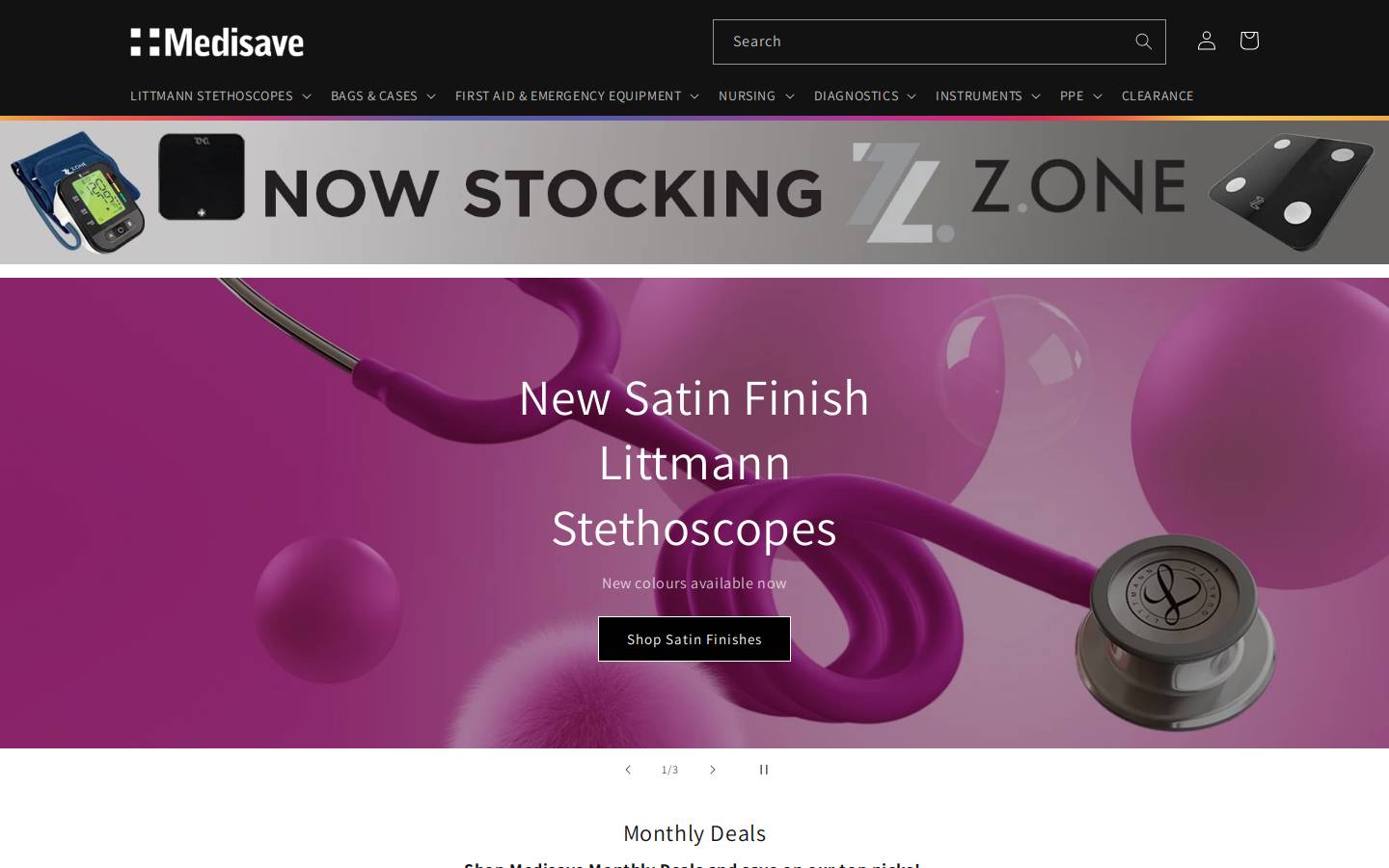 Medisave homepage screenshot