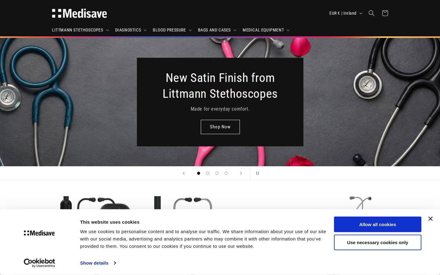 Medisave EU homepage screenshot