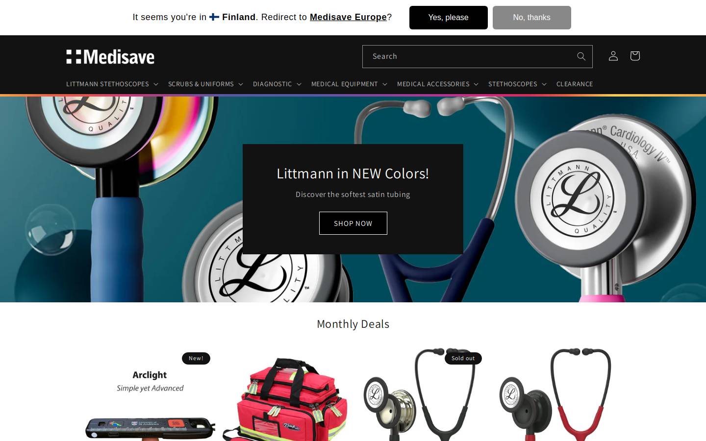 Medisave US LLP homepage screenshot