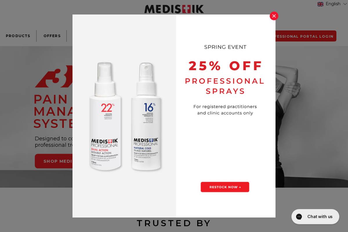 medistikprofessional.com homepage screenshot