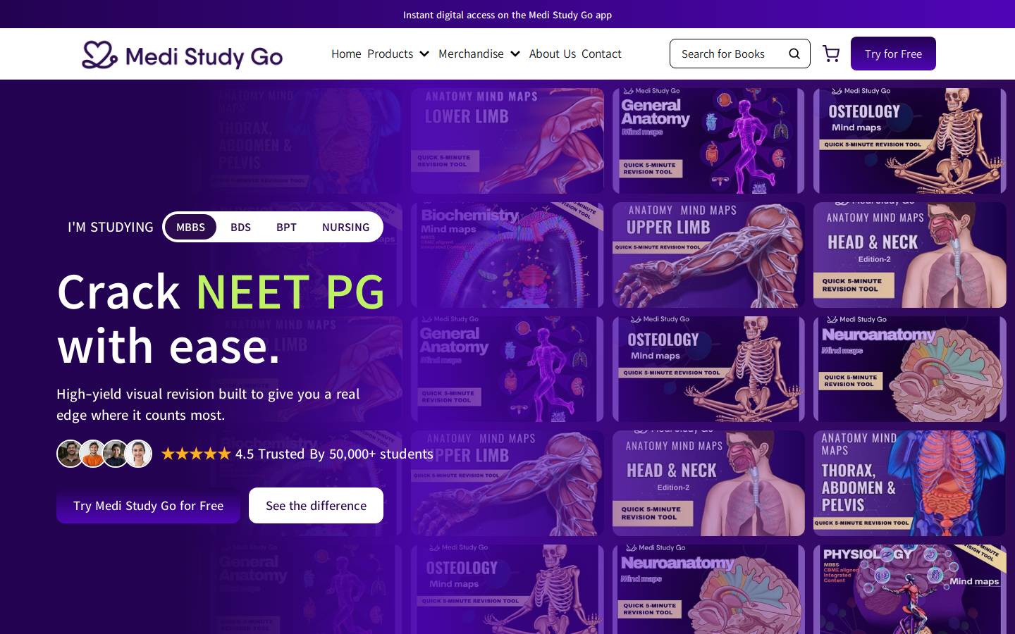 medistudygo.com homepage screenshot