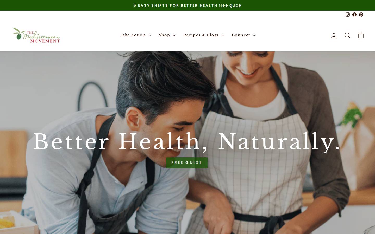 mediterraneandietmealplans.com homepage screenshot
