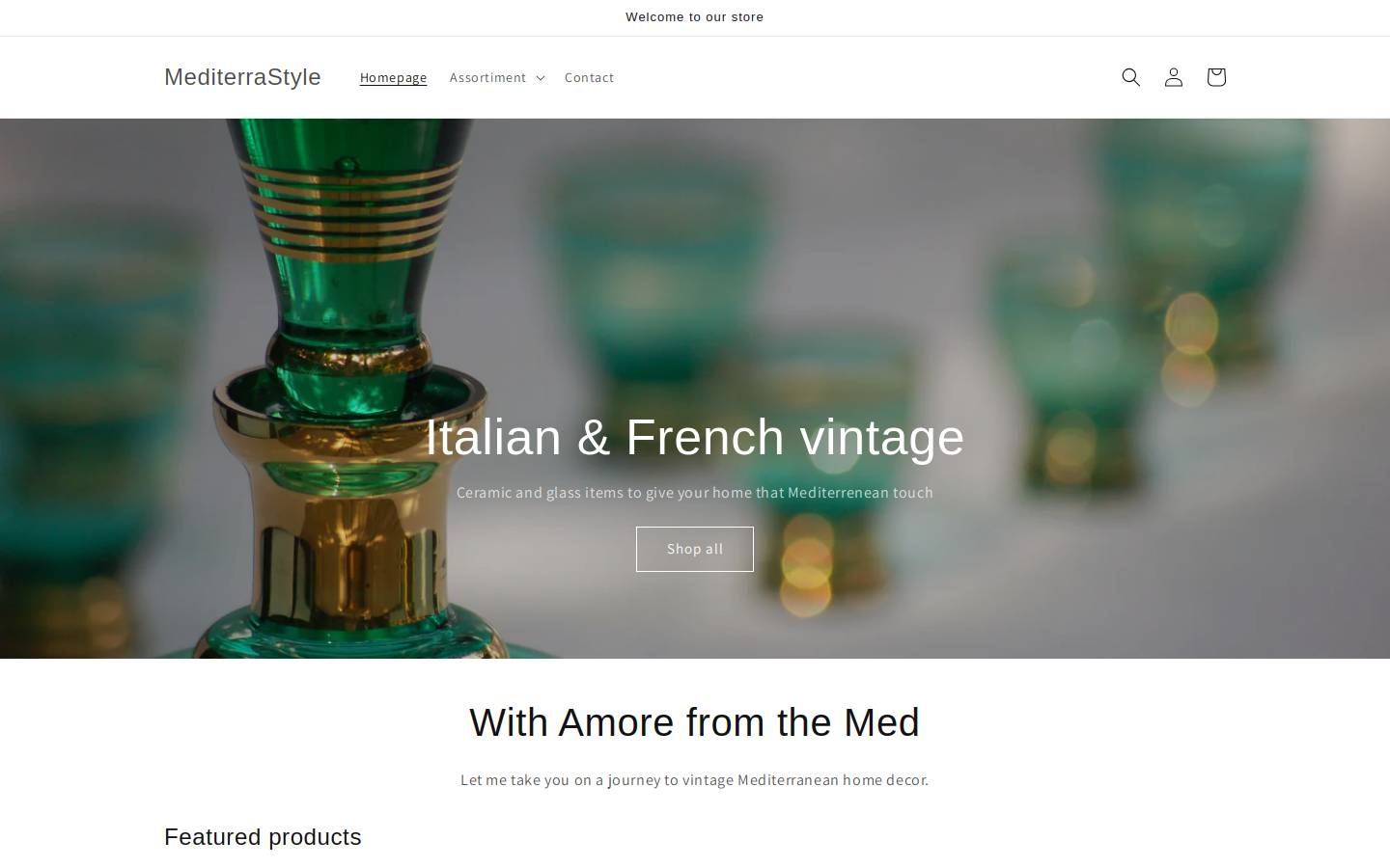 mediterrastyle.com homepage screenshot