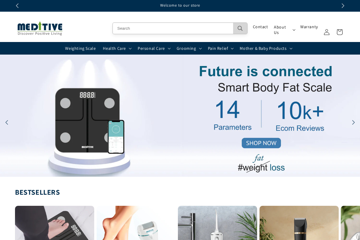 Meditive homepage screenshot