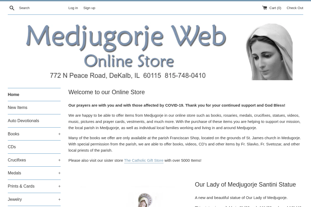 medjugorjeweb.com homepage screenshot