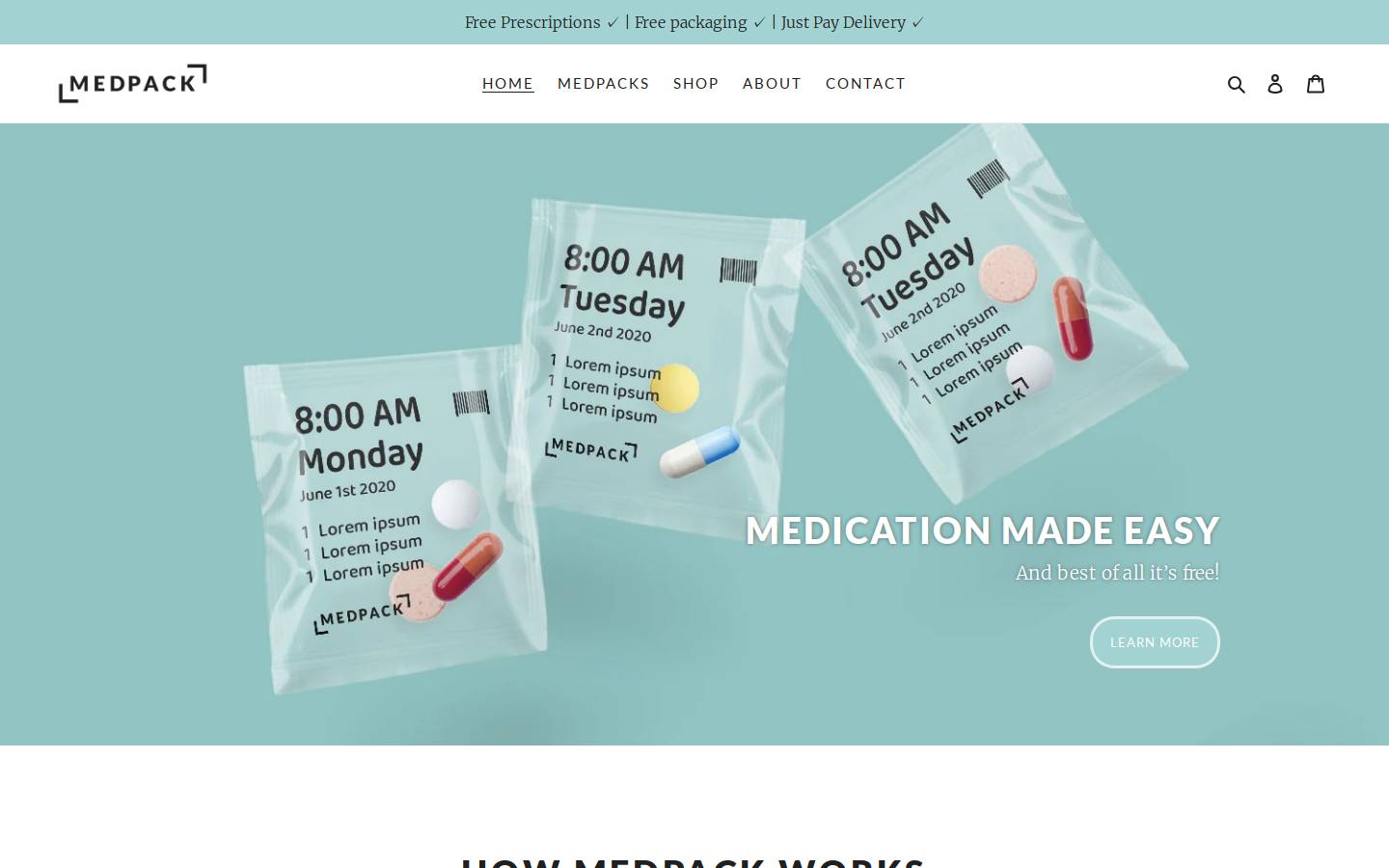 medpack.co.nz homepage screenshot