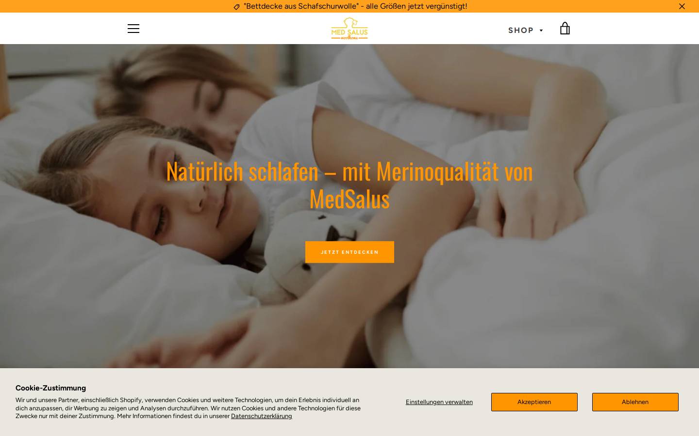 medsaluswool.com homepage screenshot