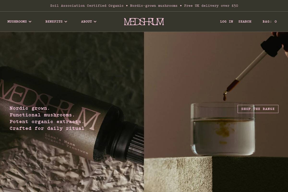 Medshrum homepage screenshot