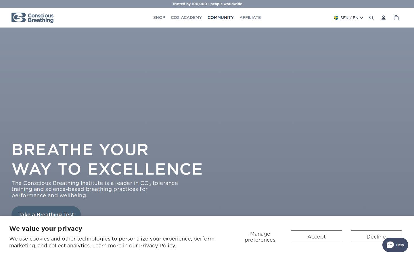 medvetenandning.se homepage screenshot