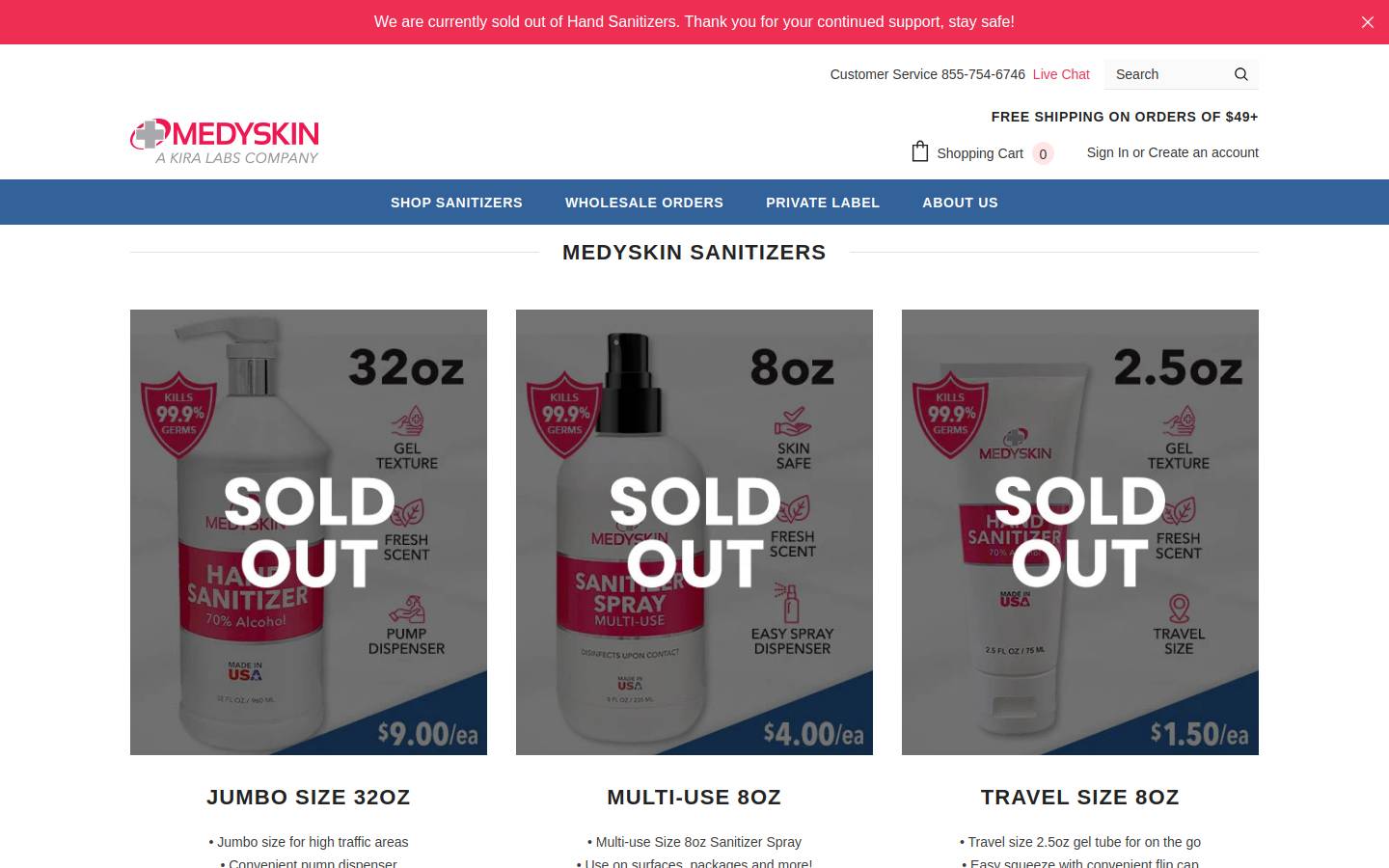 medyskin.com homepage screenshot