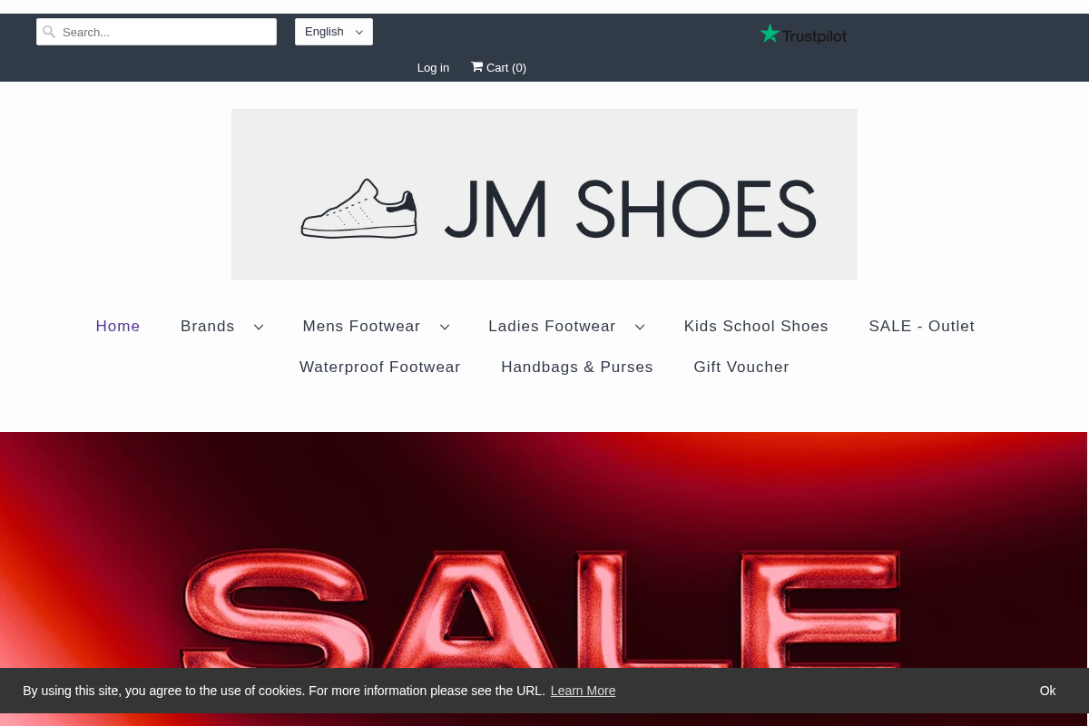 Meeksshoes homepage screenshot