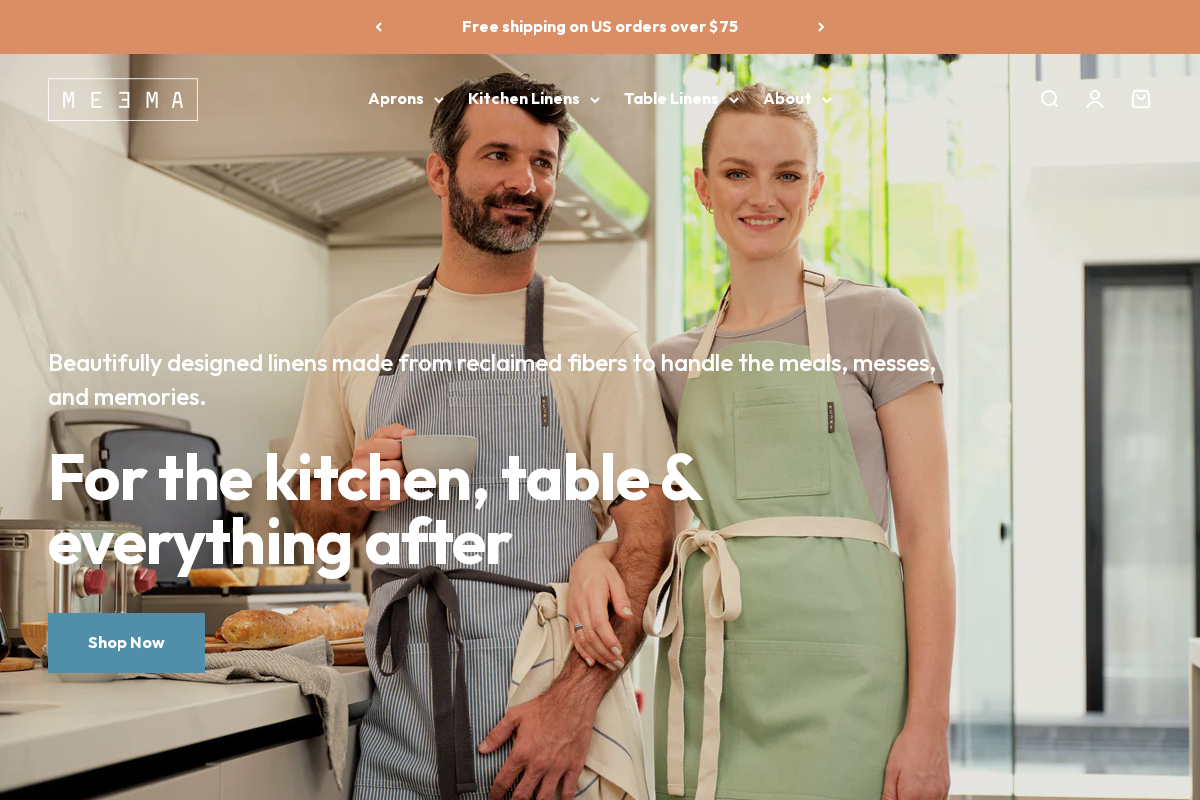 MEEMA homepage screenshot