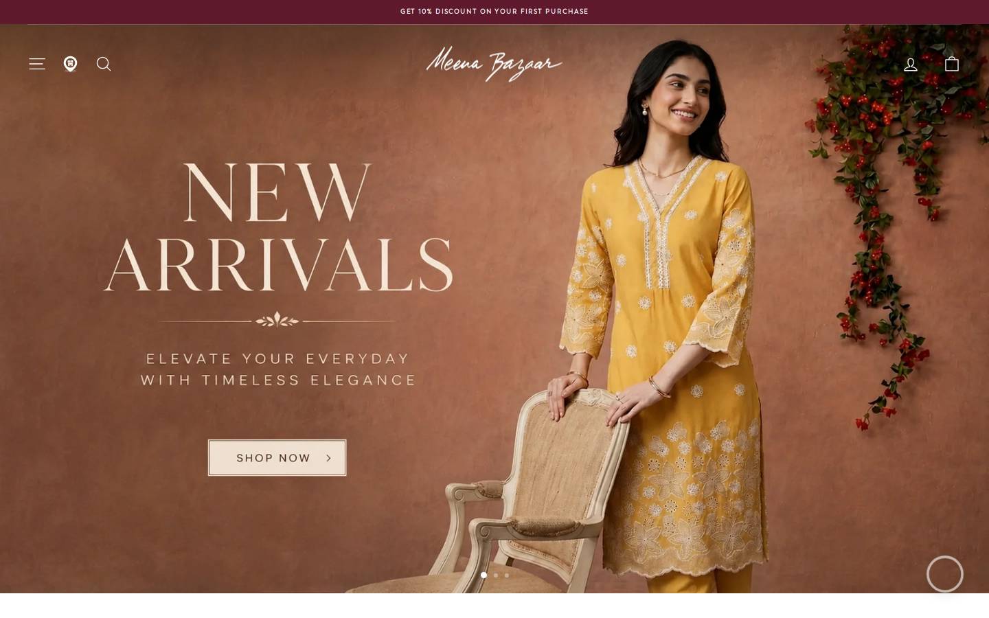 meenabazaar.in homepage screenshot
