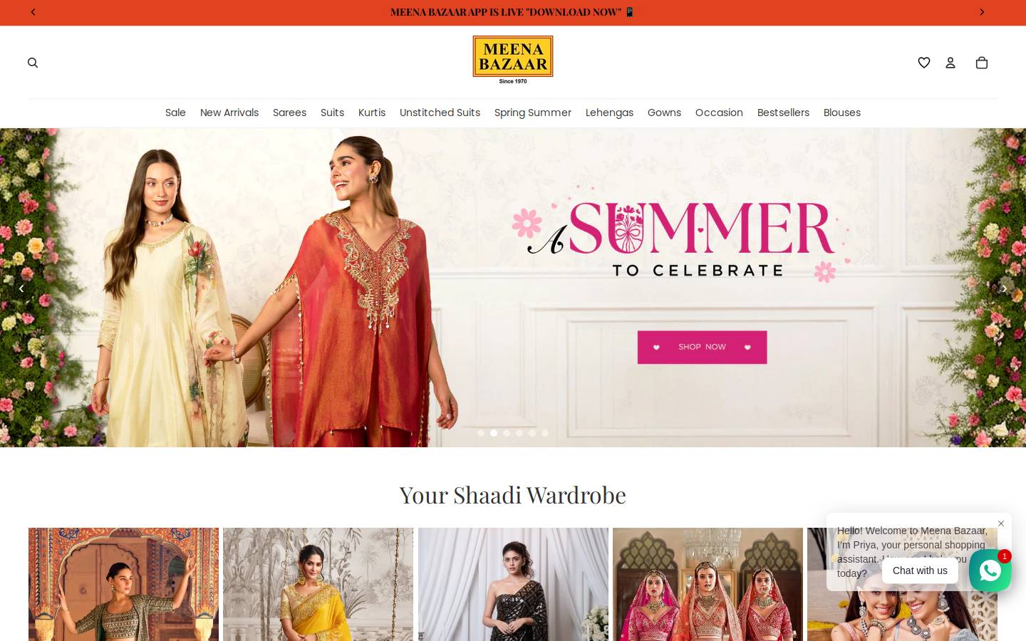meenabazaar.shop homepage screenshot