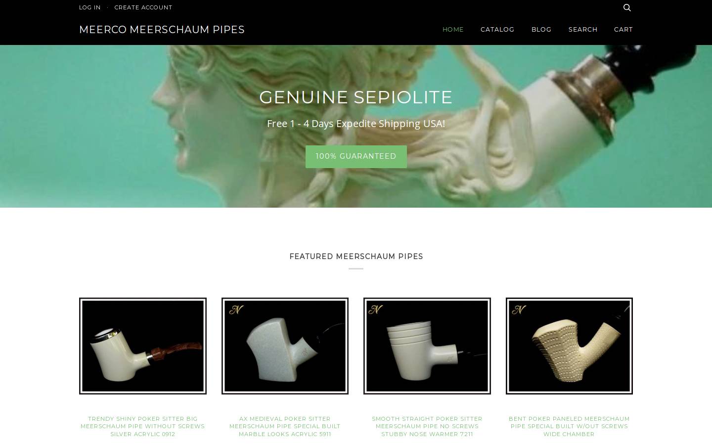 meerschaumpipe.net homepage screenshot