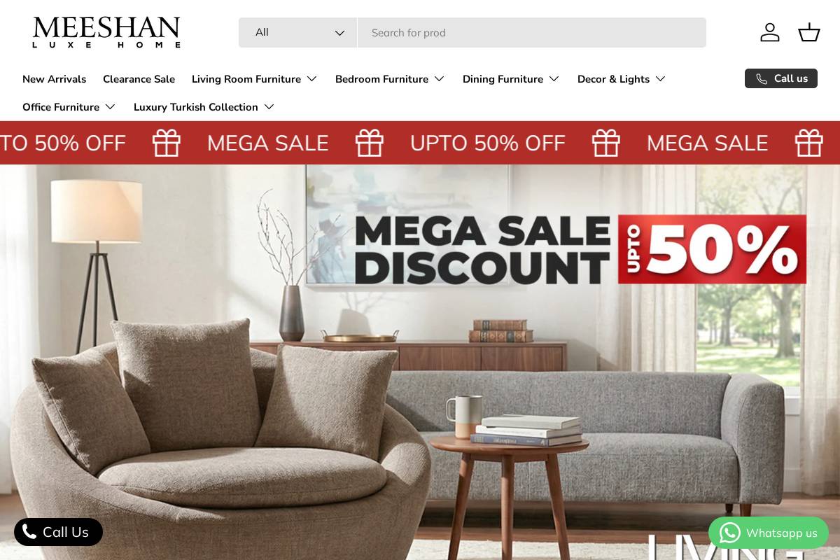 meeshan.com homepage screenshot