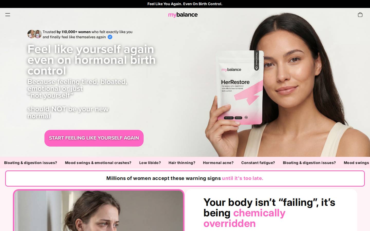 meetmybalance.com homepage screenshot