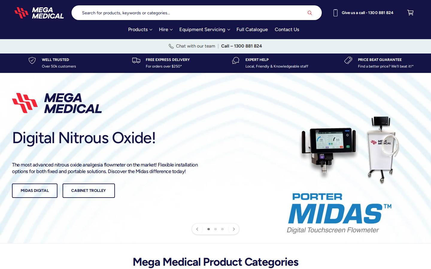 Megamedical homepage screenshot