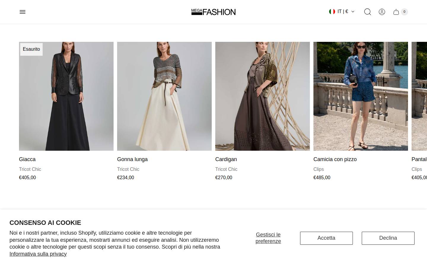 megamilano.com homepage screenshot