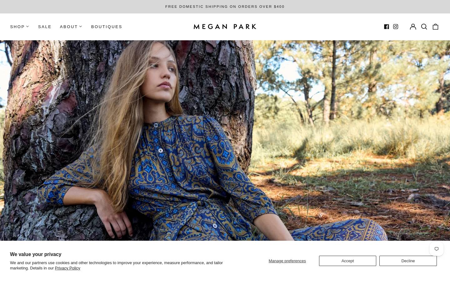 meganpark.com.au homepage screenshot
