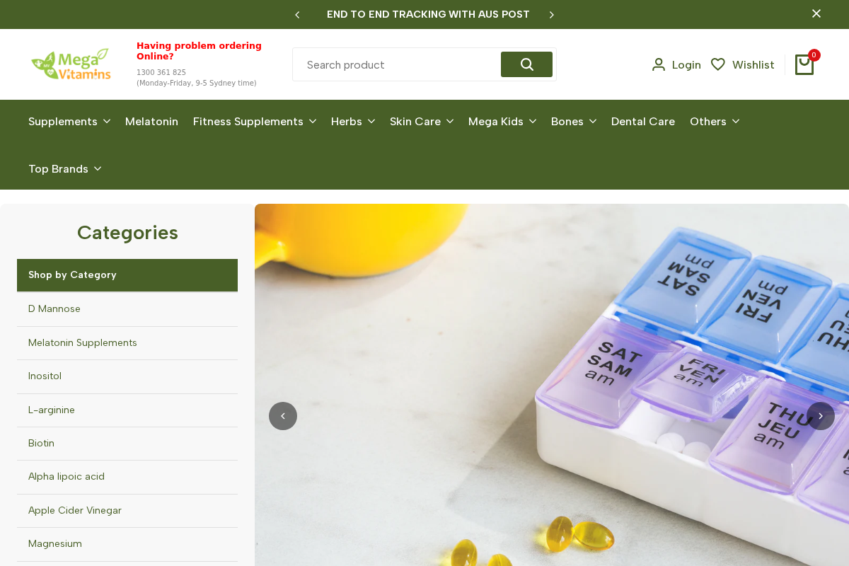 Megavitamins homepage screenshot